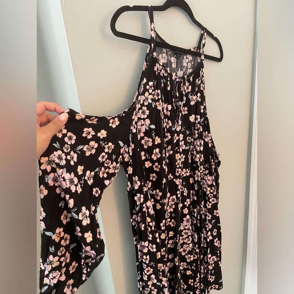 Floral Cold Shoulder Dress